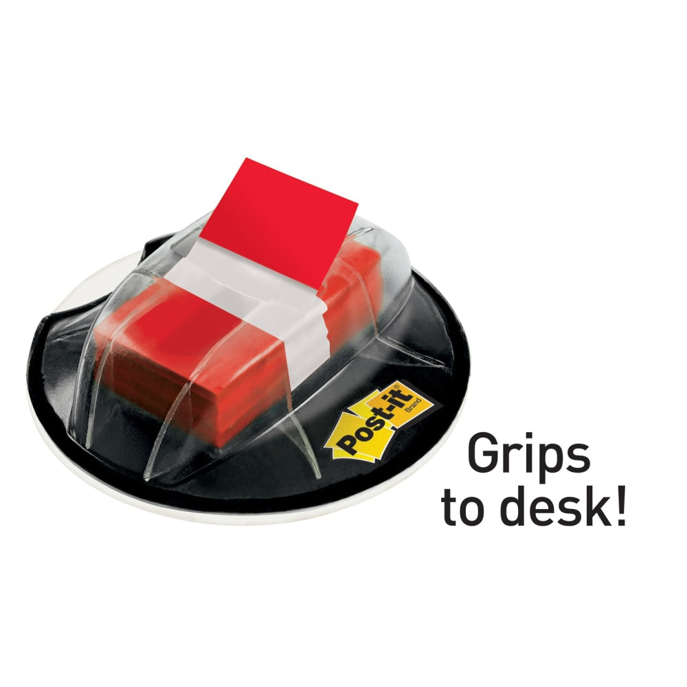 Post-it Flags in Desk Grip Dispenser, 1in x 1 -11/16in, Red, 200 Flags