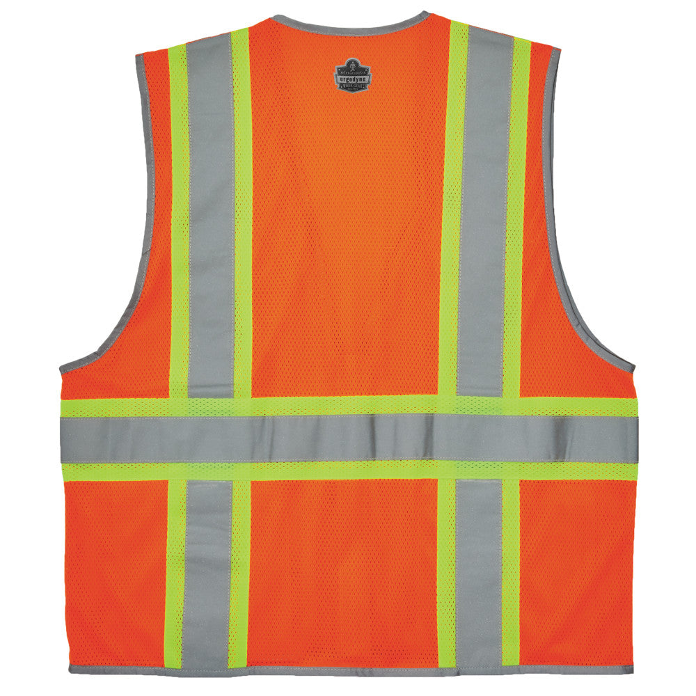 Ergodyne GloWear 2-Tone Mesh Hi-Vis Type-R Class 2 Safety Vest, 2X, Orange