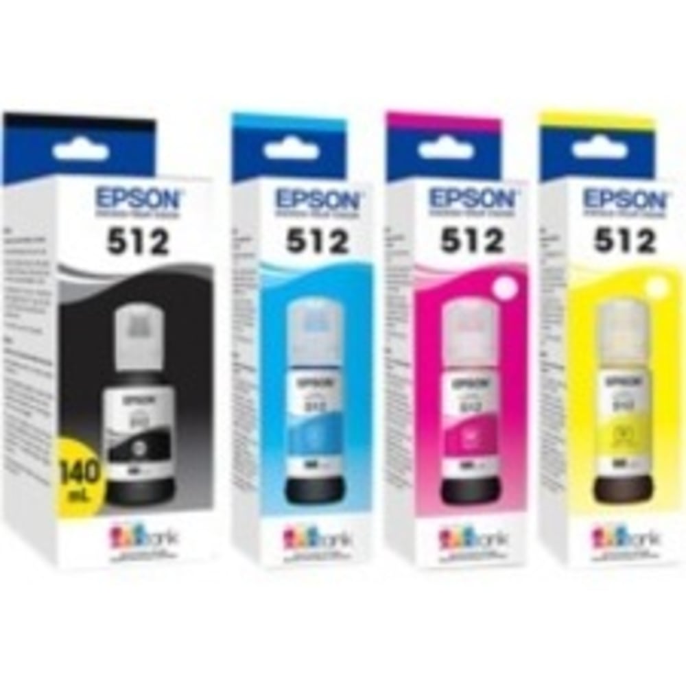 Epson 512 EcoTank Yellow High-Yield Ink Bottle, T512420-S