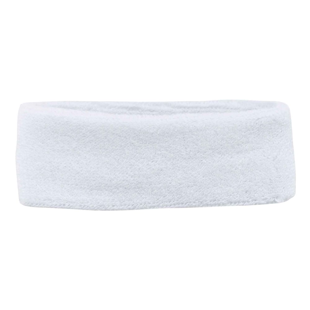 Ergodyne Chill-Its 6550 Head Sweatbands, White, Pack Of 24 Headbands