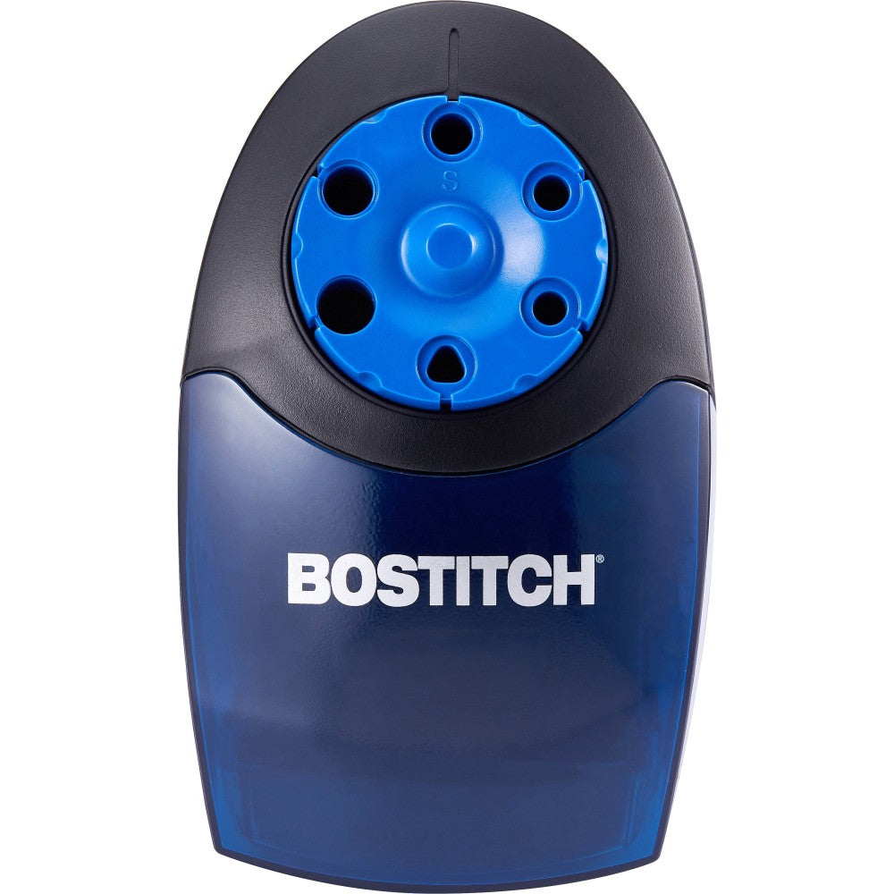 Bostitch QuietSharp? 6 Antimicrobial Classroom Electric Pencil Sharpener - 6 Hole(s) - Helical - Blue - 1 / Each