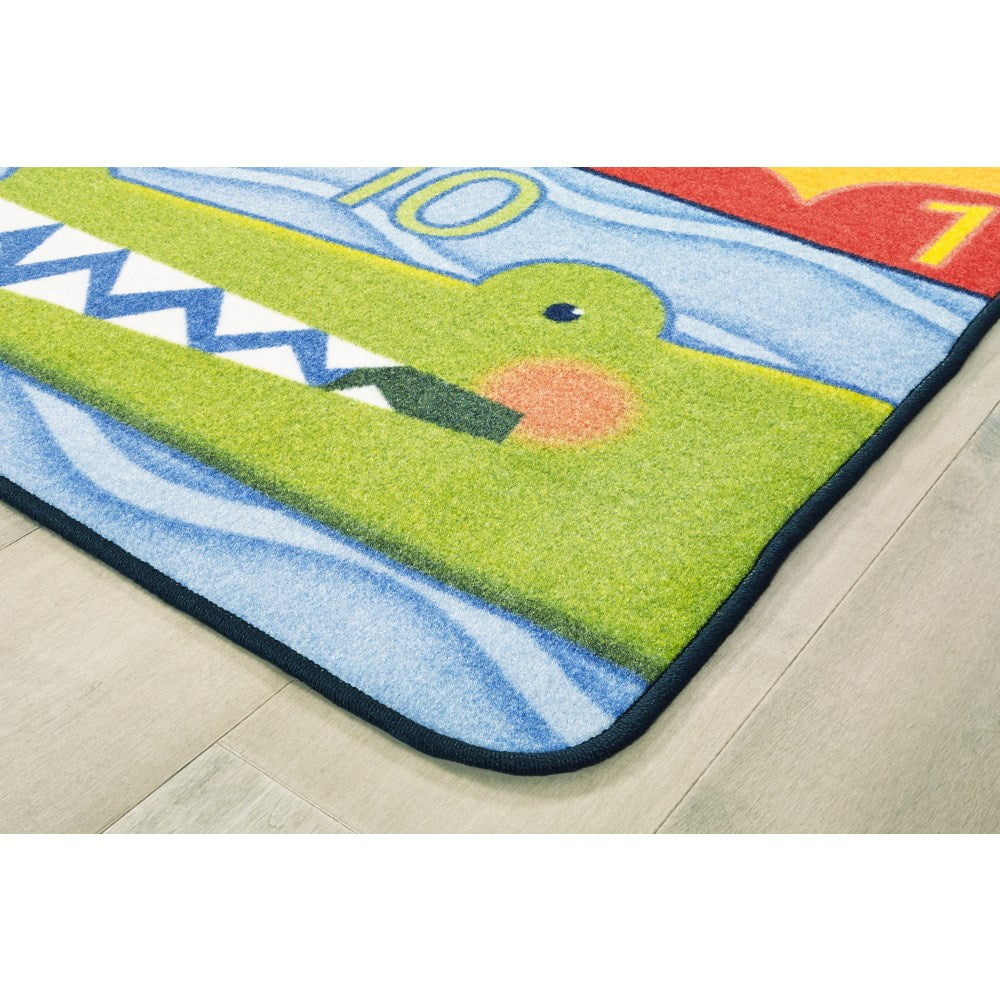 Carpets for Kids Pixel Perfect Collection Jungle Jam Counting and Seating Rug, 4ft x 6ft, Multicolor