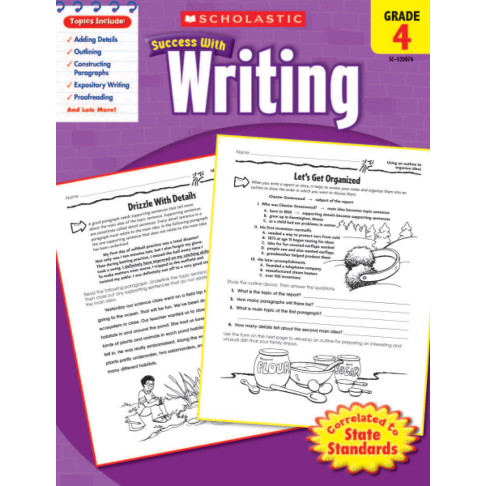 Scholastic Success With: Writing Workbook, Grade 4