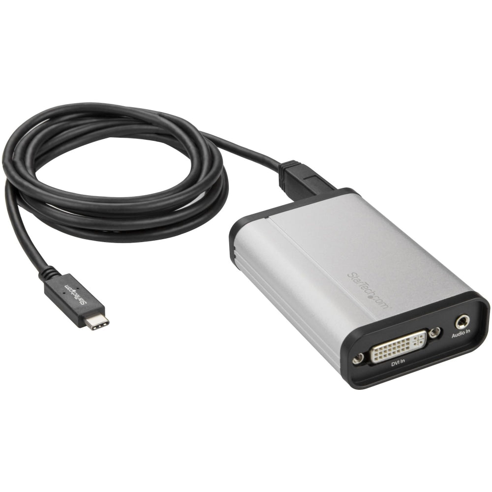 StarTech.com DVI to USB C Video Capture Device - USB Capture Card - Windows and Mac - DirectShow Compatible - 1080p 60fps - USBC2DVCAPRO - USB capture card includes software on Windows and Mac - 1080p DVI to USB video capture device