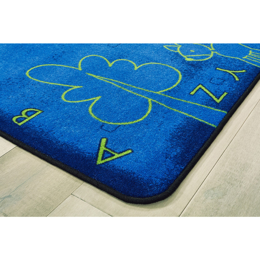 Carpets For Kids Premium Collection Give The Planet A Hug Rug, 3ft10in x 5ft5in, Blue