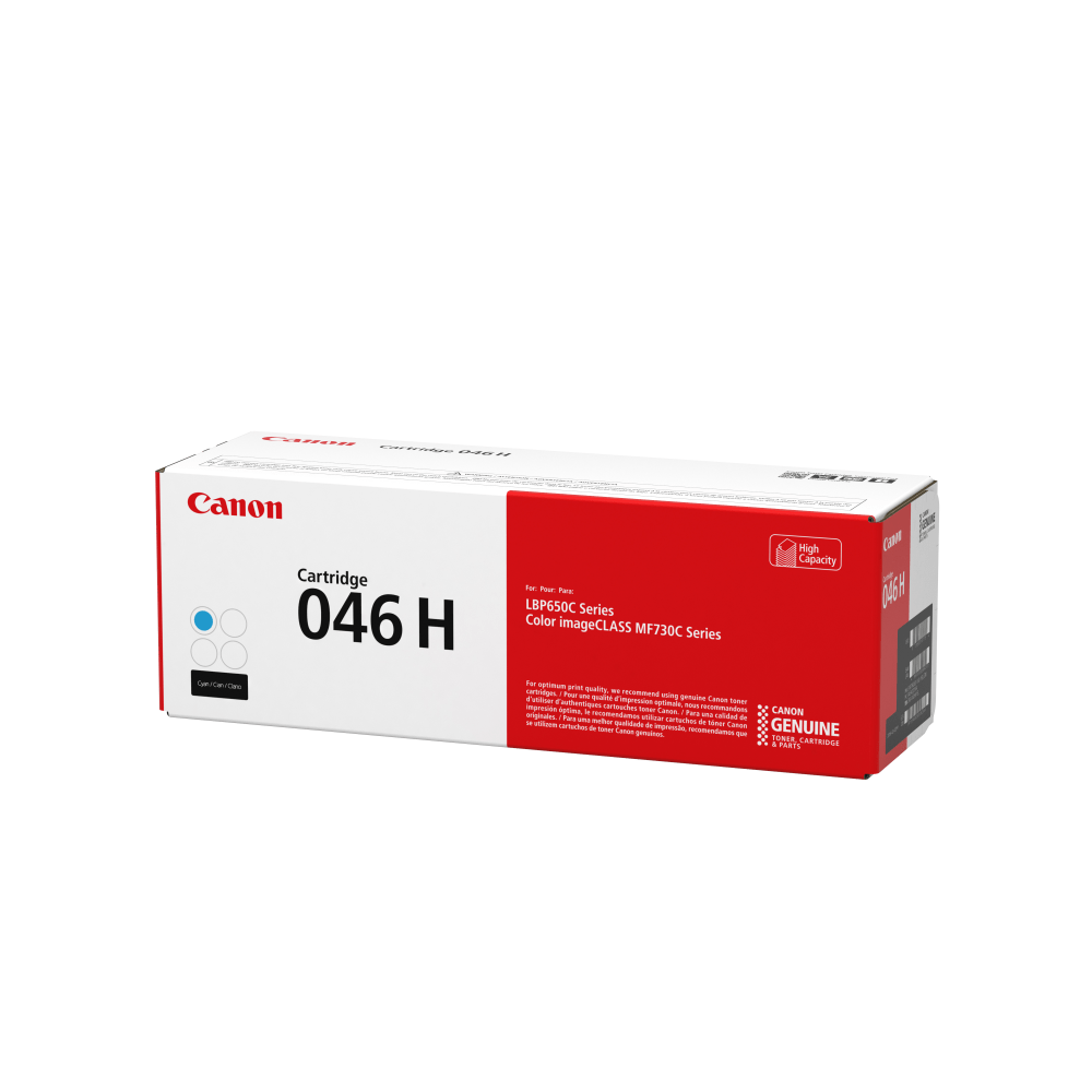 Canon 046H Cyan High Yield Toner Cartridge, 1253C001