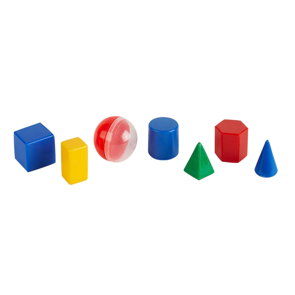 Office Depot Brand 1in Geometric Solids, Assorted Colors, Pre-K, Set Of 40 Pieces