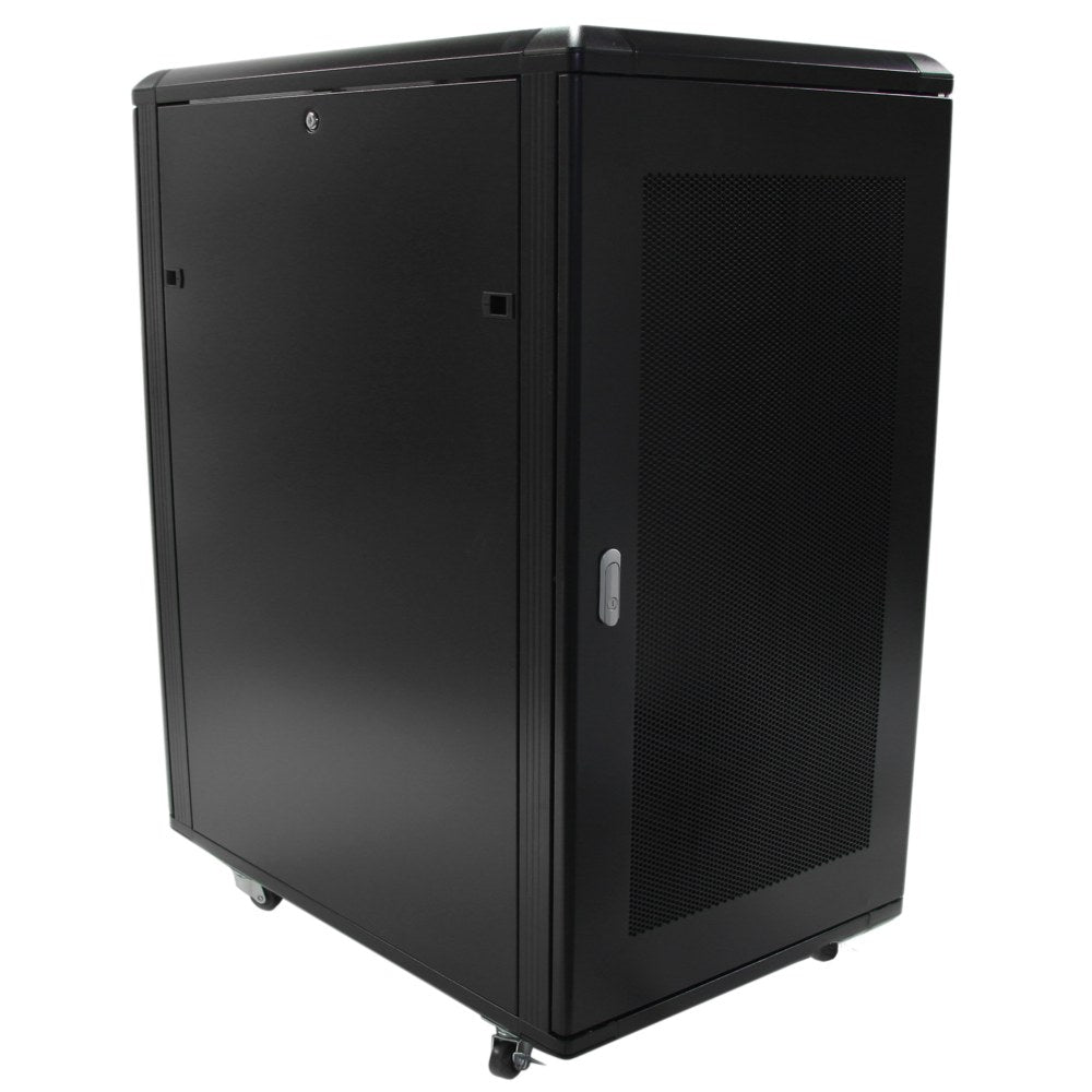 StarTech.com 22U 36in Knock-Down Server Rack Cabinet with Caster - Store your servers - network and telecommunications equipment securely in this 22U solid steel rack - Compatible with standardized rack-mountable equipment such as servers