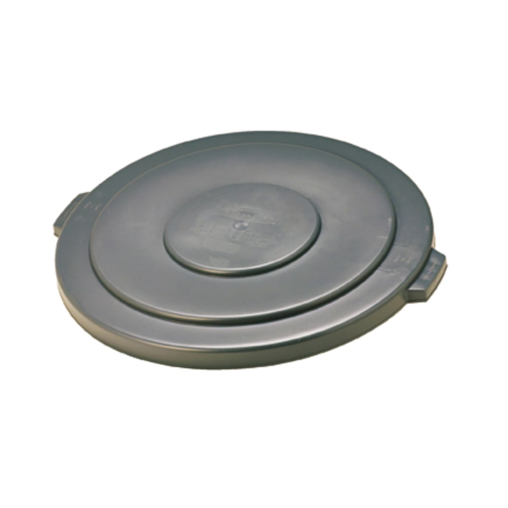 Rubbermaid Commercial Brute 55-Gallon Container Lid - Round - Plastic, High-density Polyethylene (HDPE) - 1 Each - Gray