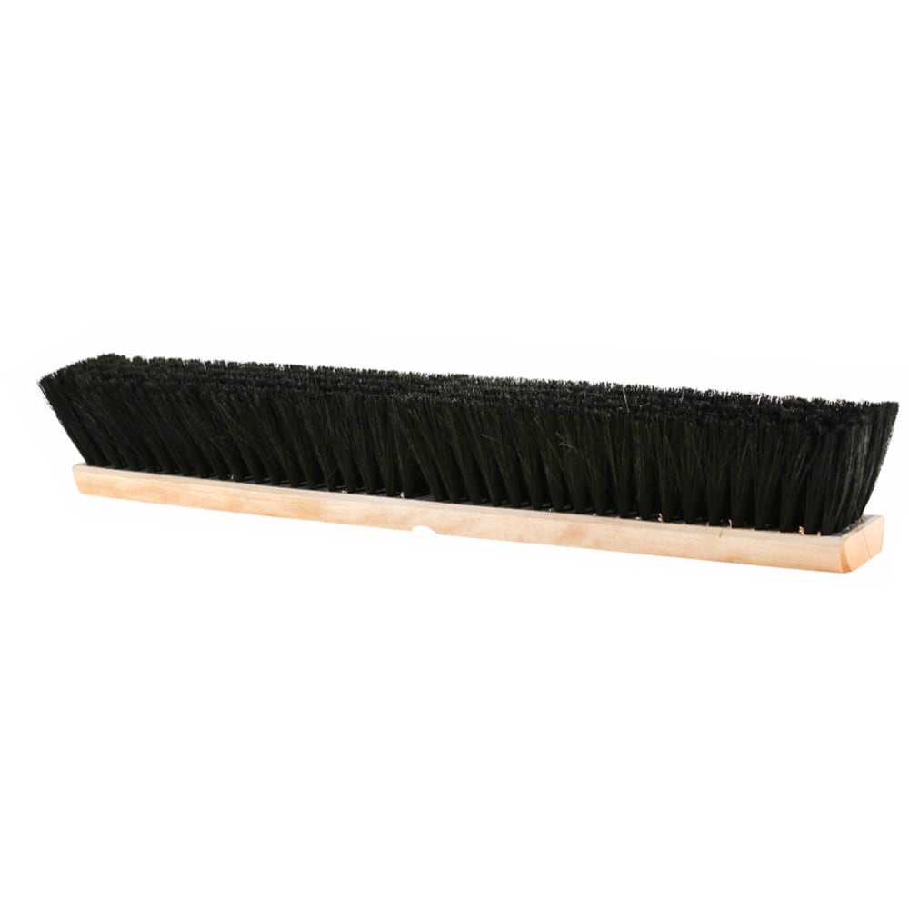 Globe Commercial Products Tampico Push Broom Head, 24in x 3-1/2in, Black