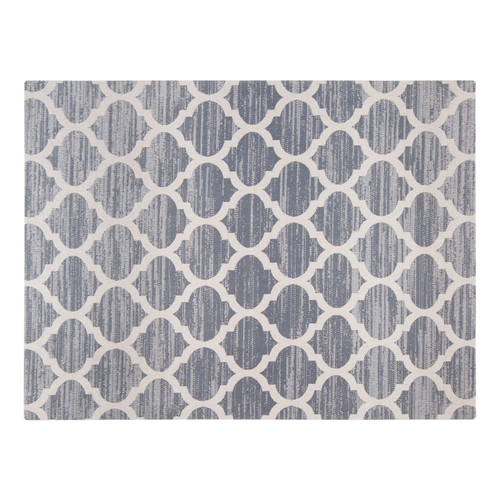 Anji Mountain Mitte Rug'd Chair Mat, 1/4inH x 40inW x 54inD, Gray/Beige