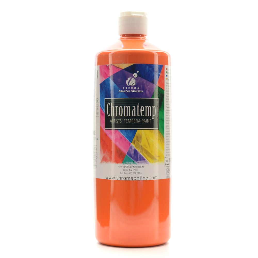 Chroma ChromaTemp Artists Tempera Paint, 32 Oz, Orange