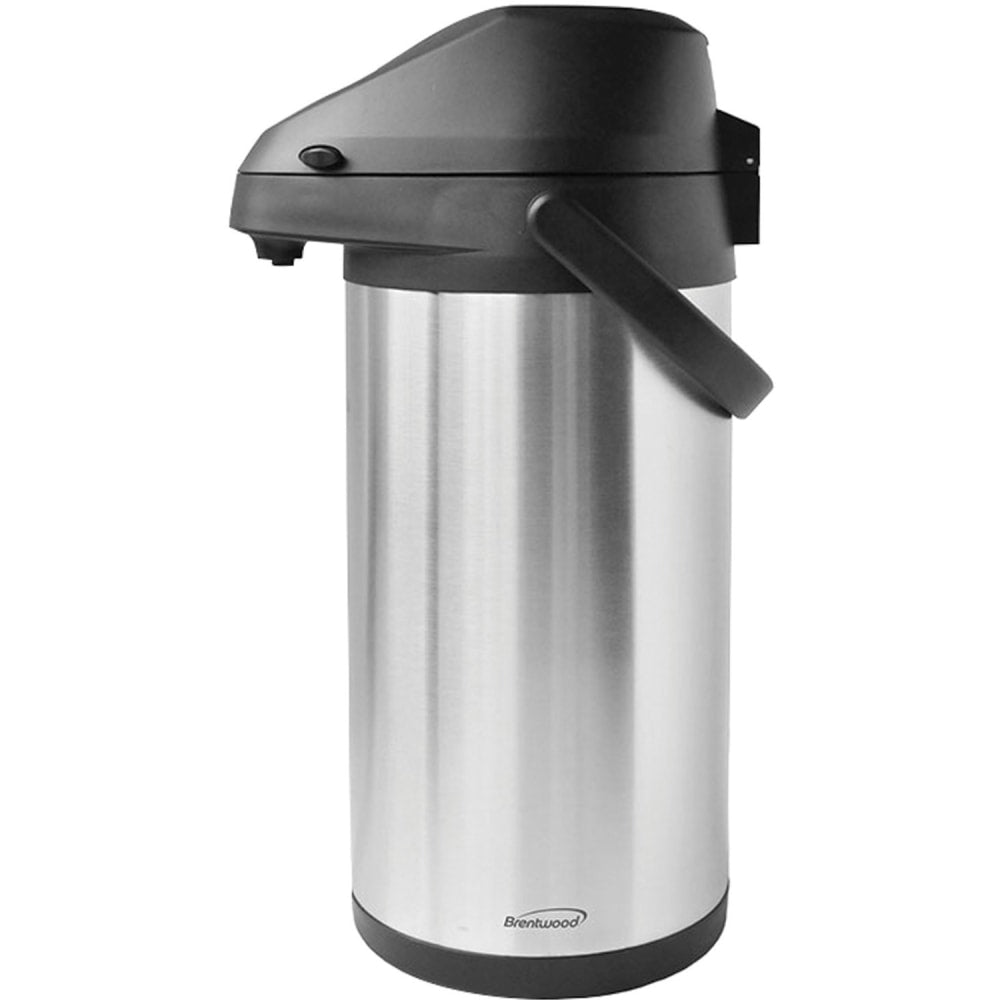 Brentwood Air Pot CTSA-3500 Vacuum Flask - 3.7 quart (3.5 L) - Brushed Stainless Steel