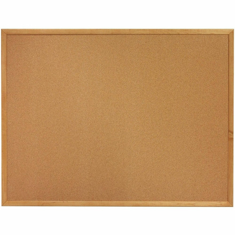 Lorell Wood Frame Cork Board, 24in x 18in, Wood Frame With Oak Finish