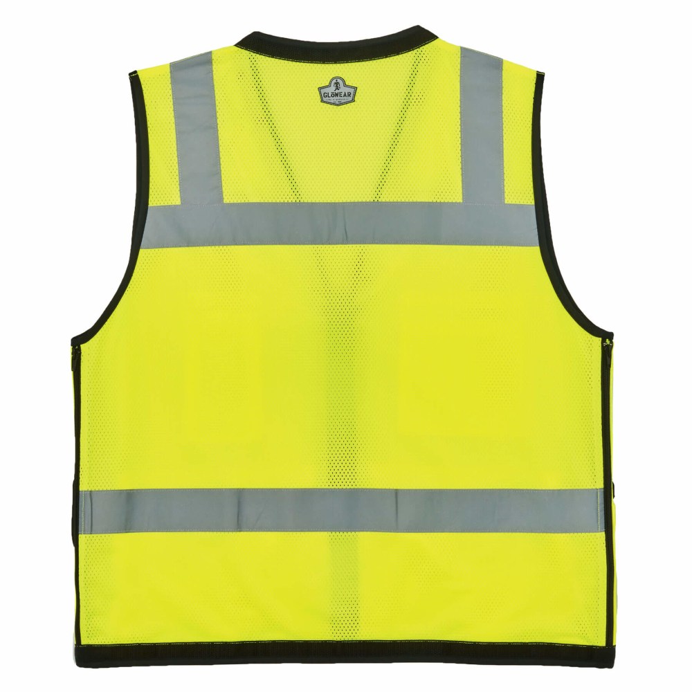 Ergodyne GloWear Safety Vest, Heavy-Duty Mesh, Type-R Class 2, Large/X-Large, Lime, 8253HDZ