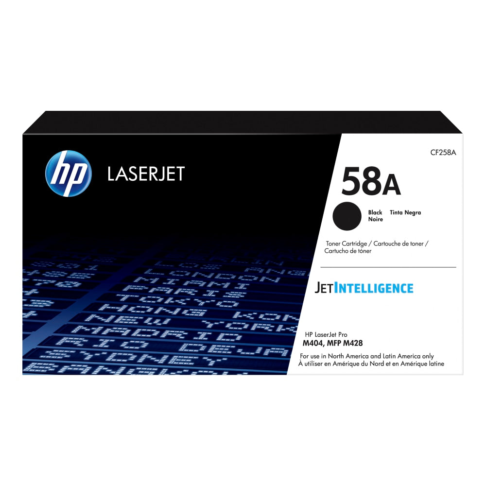 HP 58A Black Toner Cartridge, CF258A