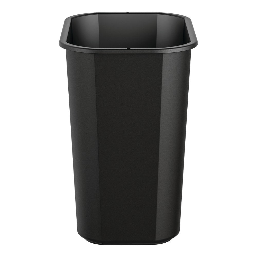 Suncast Commercial Desk-Side Rectangular Resin Trash Cans, 3 Gallons, Black, Pack Of 12 Trash Cans