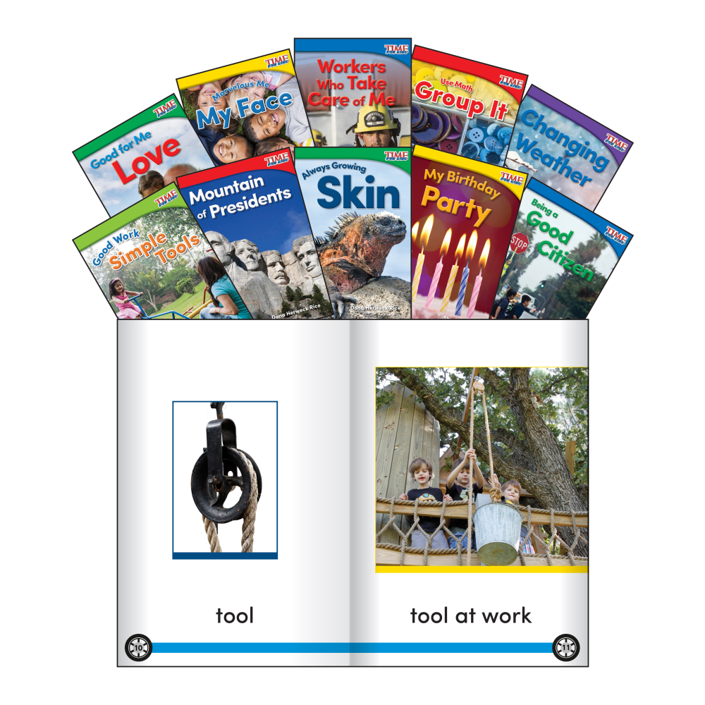 Teacher Created Materials TIME FOR KIDS Nonfiction Book Set, Set 3, Set Of 10 Books, Kindergarten