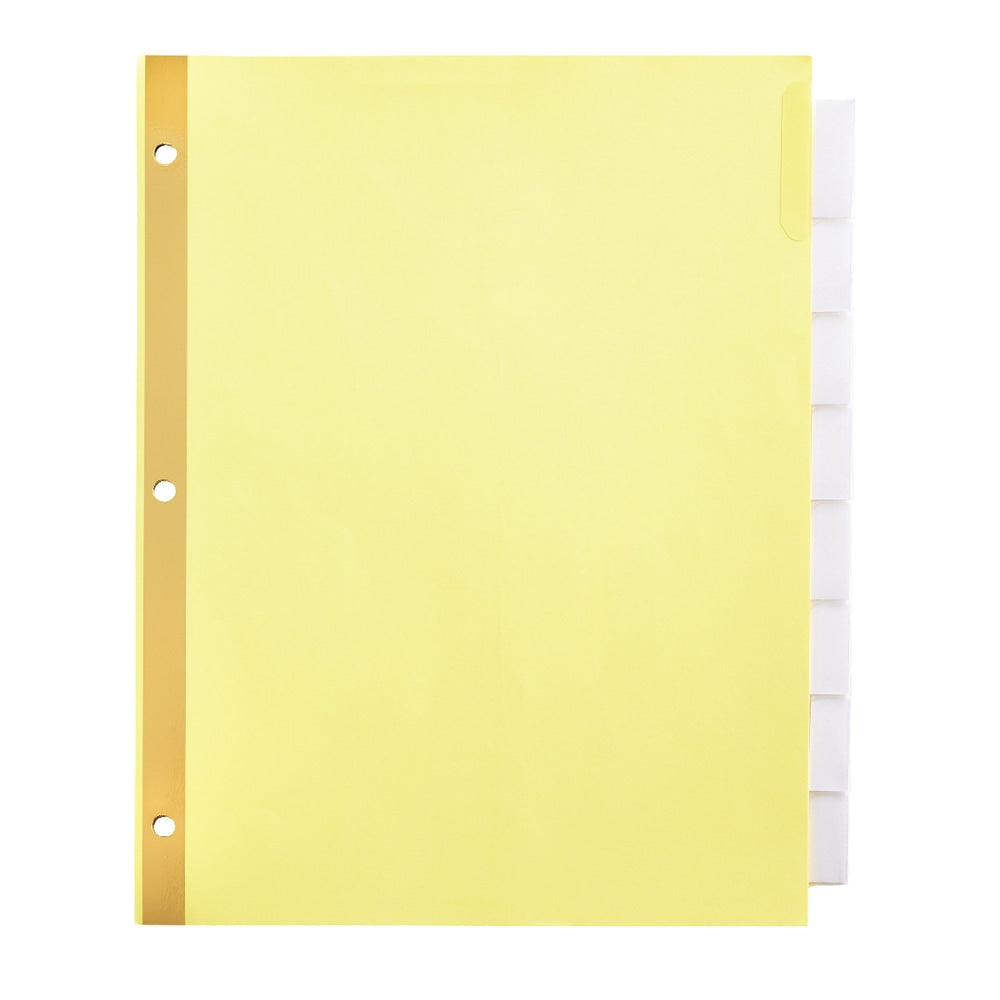 Office Depot Brand Insertable Dividers With Big Tabs, Buff, Clear Tabs, 8-Tab, Pack Of 4 Sets