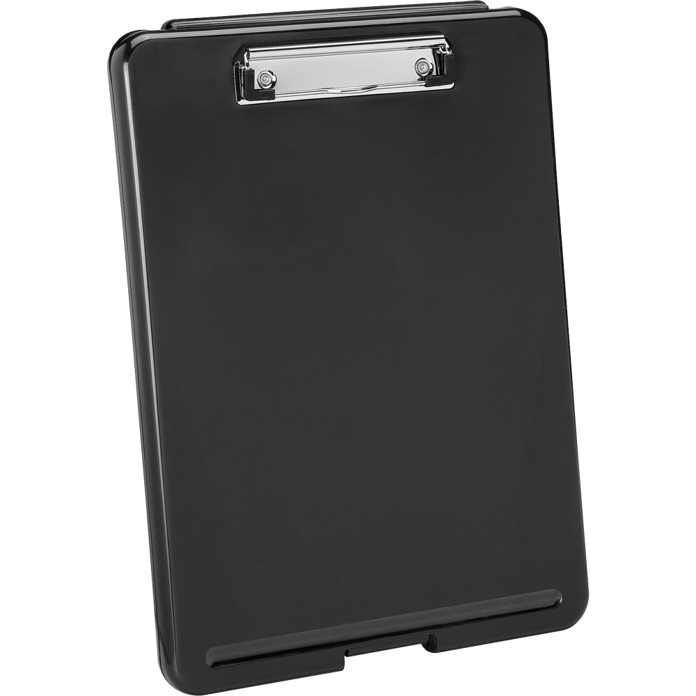 Business Source Plastic Storage Clipboard - Black - 12 / Carton