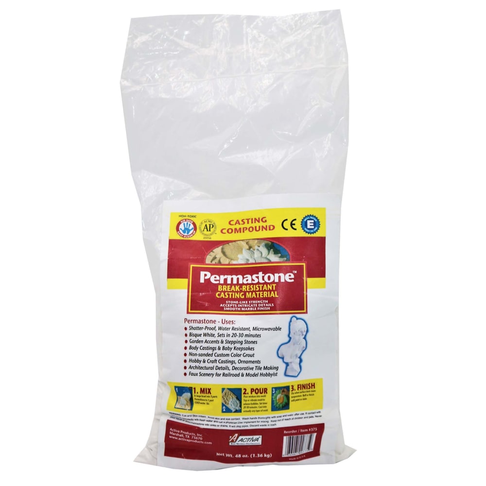 Activa Products PermaStone Casting Compound, 48 Oz, Pack Of 2 Bags