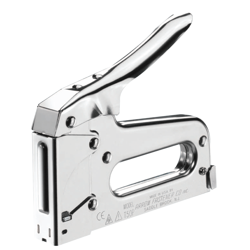 Arrow T50 Heavy-Duty Staple Gun, Silver/Chrome