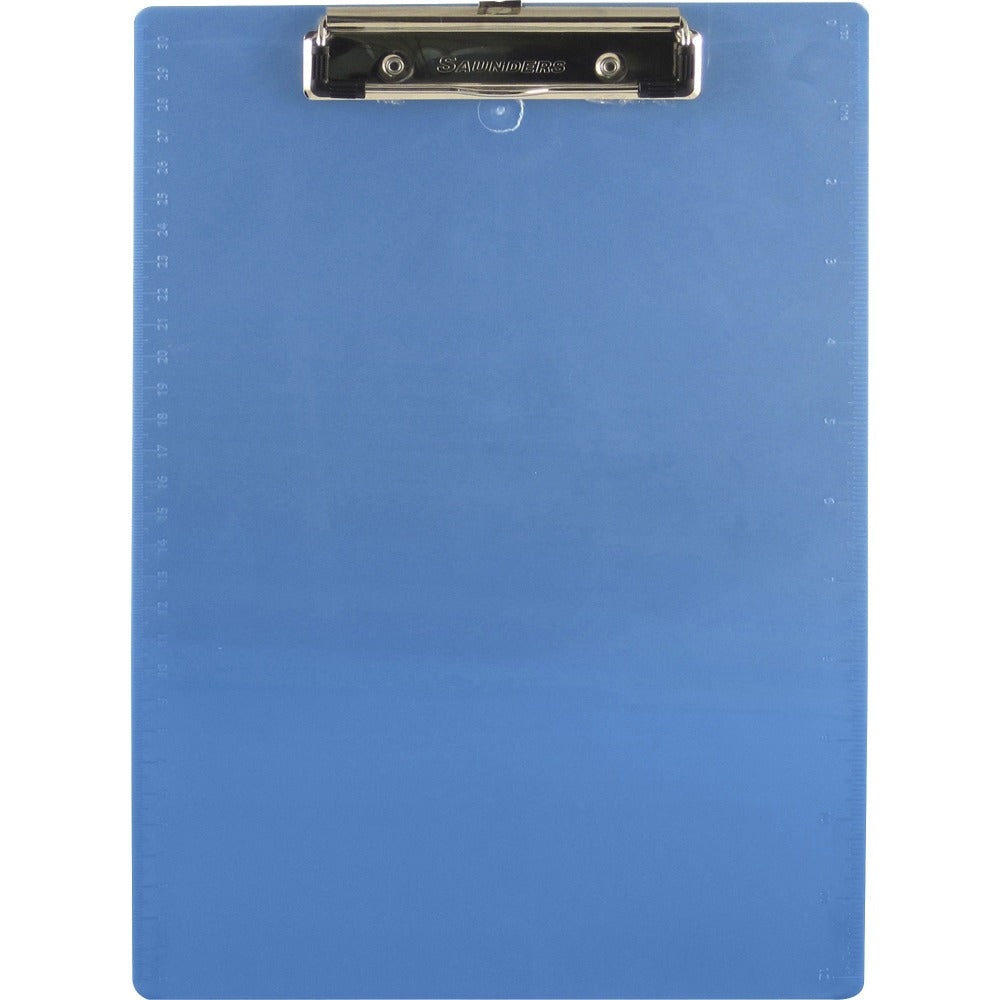 Saunders 96% Recycled Plastic Clipboard, Letter Size, 12 1/2inH x 9inW x 1/2inD, Ice Blue