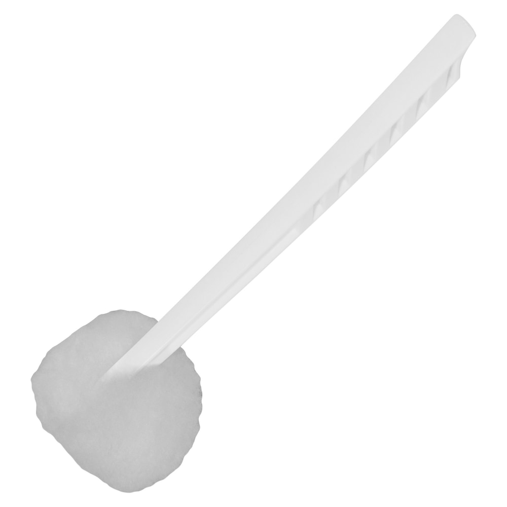 Genuine Joe Toilet Bowl Mop - 4.50in Head - 12in Plastic Handle - Acid Resistant, Durable, Long Lasting, Lightweight, Fatigue-free - 100 / Carton - White