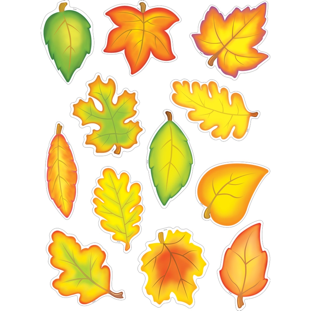 Teacher Created Resources Accents, Fall Leaves, 30 Accents Per Pack, Set Of 3 Packs