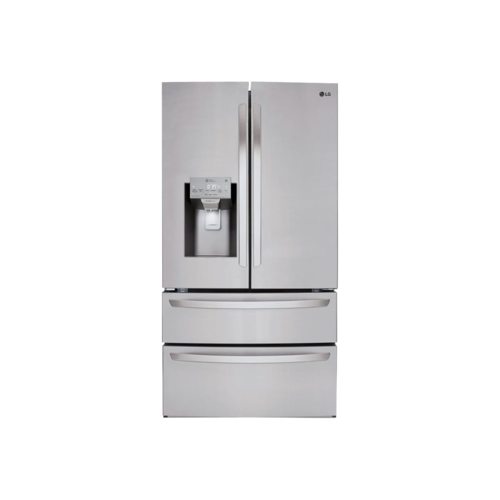 LG LMXS28626S - Refrigerator/freezer - french door bottom freezer with water dispenser, ice dispenser - Wi-Fi - width: 35.7 in - depth: 36.3 in - height: 69.7 in - 27.8 cu. ft - stainless steel