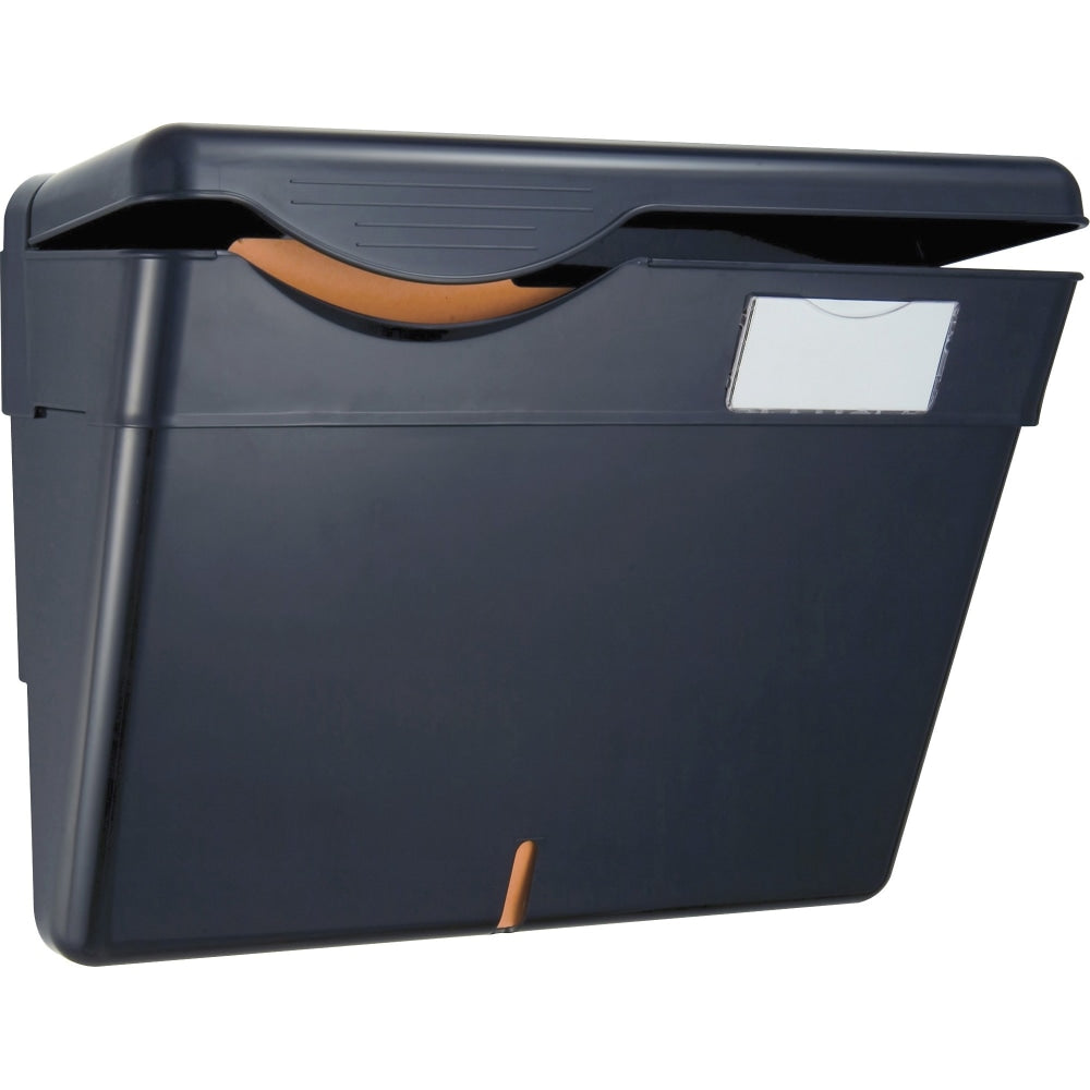 OIC Security Wall File With Lid, Letter Size, Black