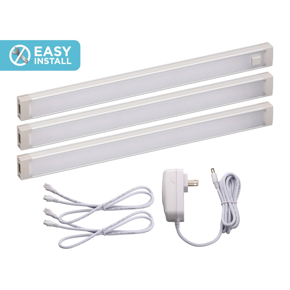 Black+Decker 3-Bar Under-Cabinet LED Lighting Kit, 9in, Cool White