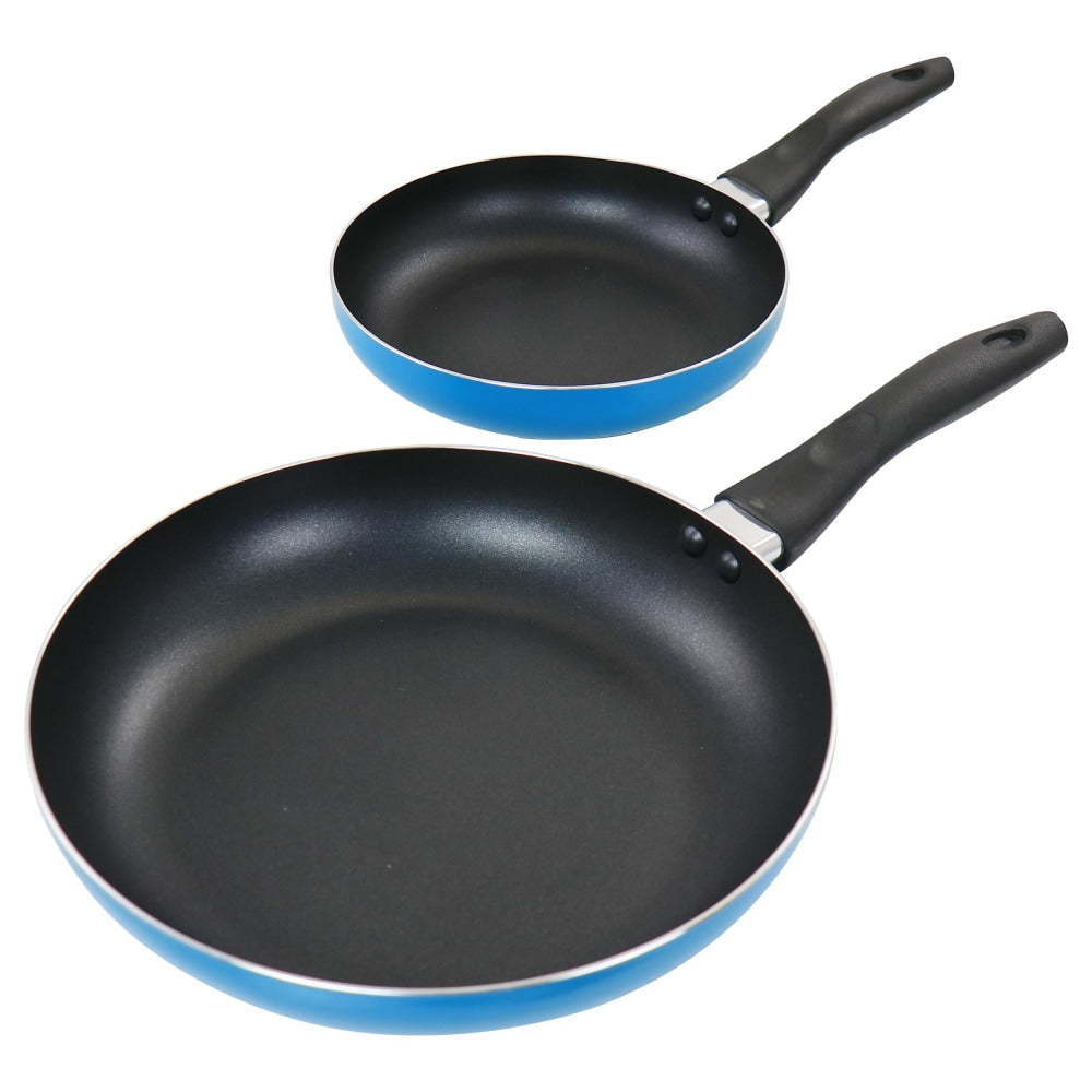 Gibson Home 2-Piece Aluminum Non-Stick Frying Pan Set, 10in, Blue