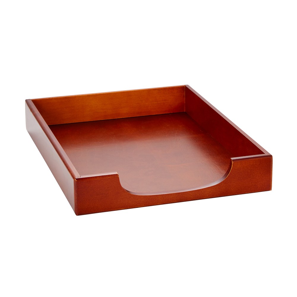 Rolodex Wood Tones Letter-Size Tray, Mahogany