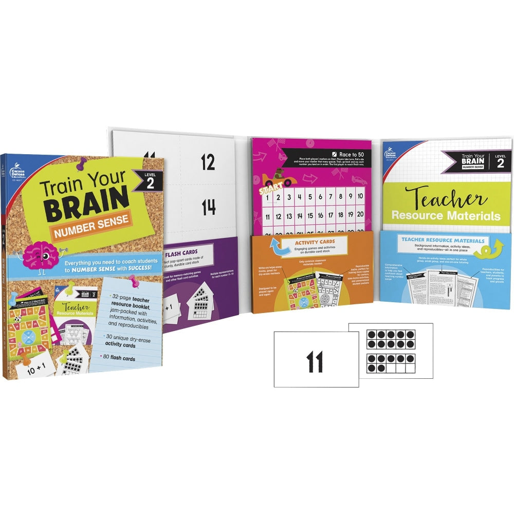 Carson Dellosa Education Train Your Brain: Number Sense Level 2 Classroom Kit, Grade K-2