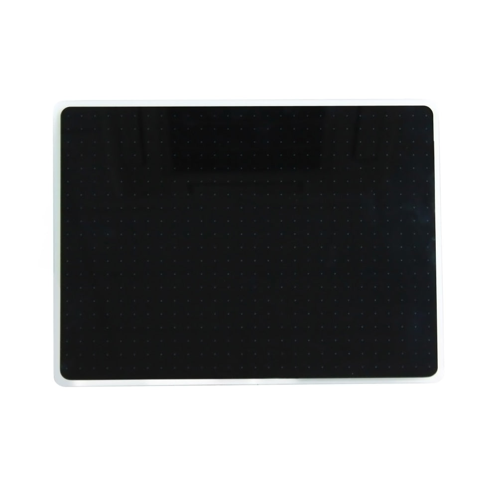 Floortex Viztex Glacier Multi-Purpose Grid Glass Dry Erase Board, 30in x 40in, Black