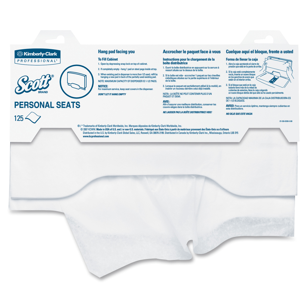 Scott Toilet Seat Covers - 15in Width x 17in Length - For Toilet - 3000 / Carton - White