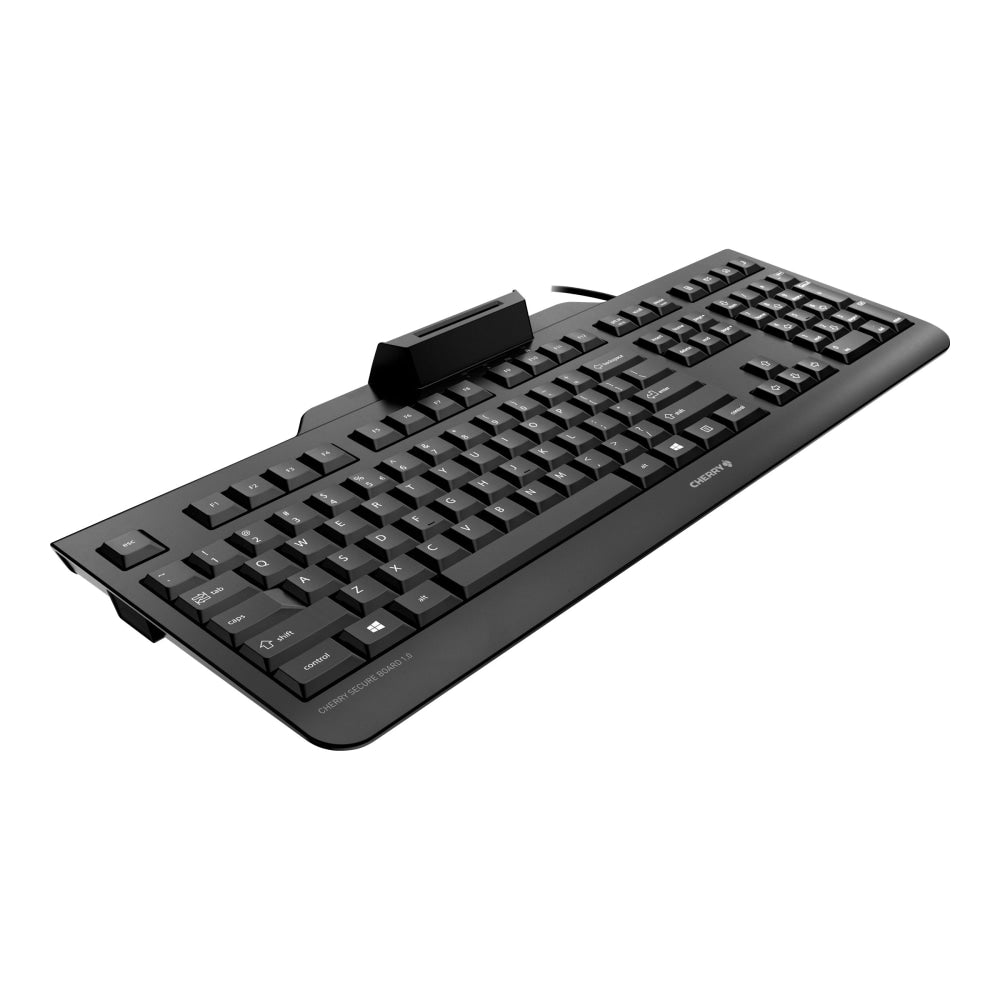 CHERRY SECURE BOARD 1.0 - Keyboard - with NFC - USB - US with Euro symbol - key switch: CHERRY LPK - black