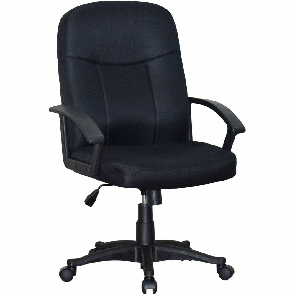 Lorell Executive Ergonomic Fabric Mid-Back Task Chair, Black