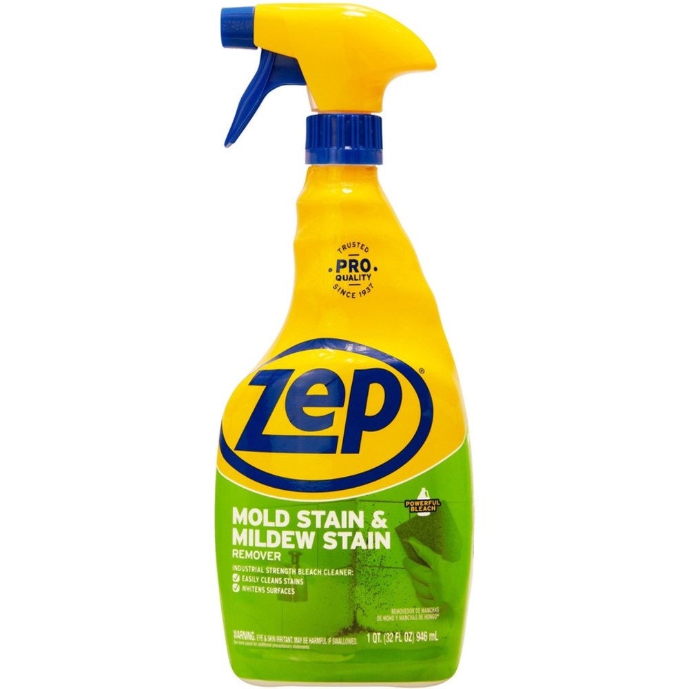 Zep No-Scrub Mold/Mildew Remover - For Multi Surface - 32 fl oz (1 quart) - 12 / Carton - Blue