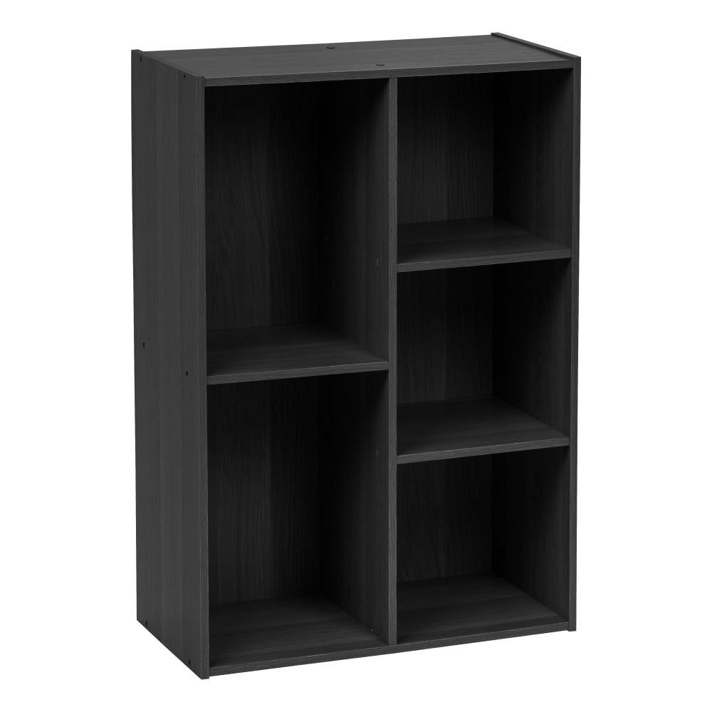 IRIS 35inH 5-Compartment Organizer Bookcase, Black