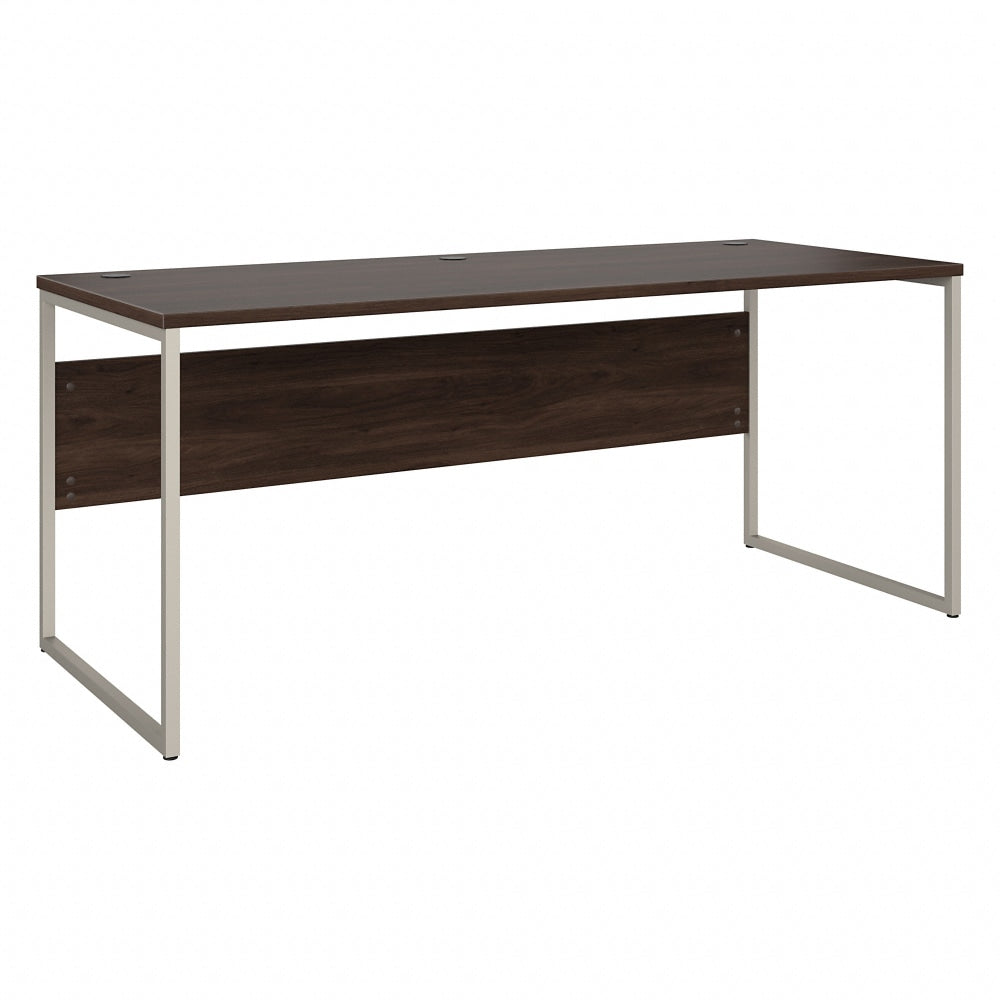 Bush Business Furniture Hybrid Computer Table Desk With Metal Legs, 72inW x 30inD, Black Walnut, Standard Delivery