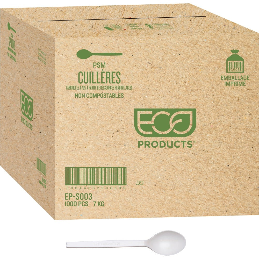 Eco-Products Plant Starch Teaspoons, Cream, Pack Of 1,000