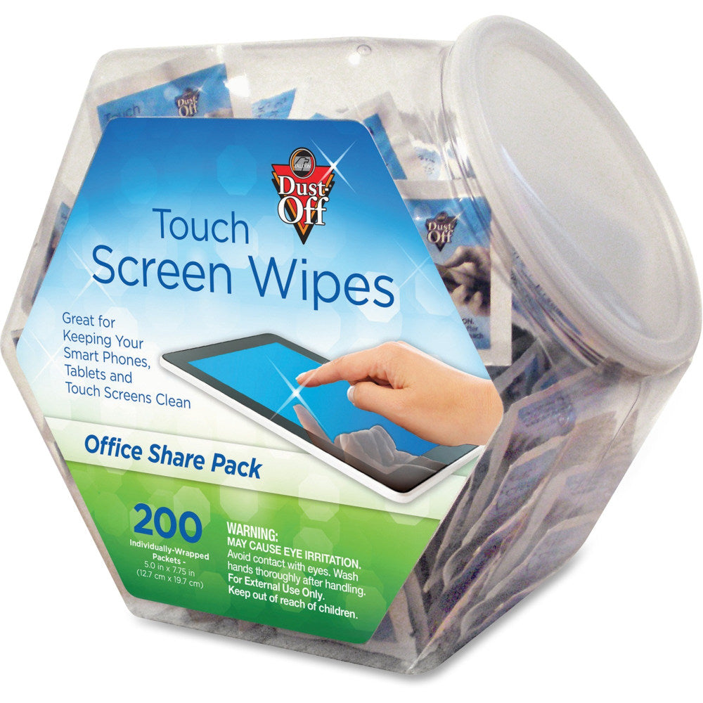 Dust-Off Antistatic Monitor Wipes, Pack Of 200