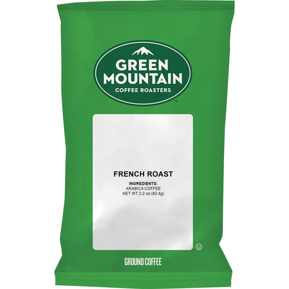 Green Mountain Coffee Ground Coffee, French Roast, 2.2 Oz Per Bag, Carton Of 50 Bags