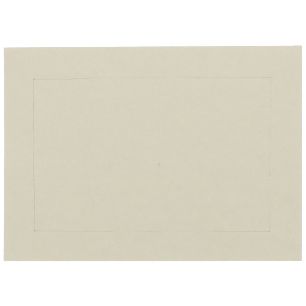 JAM Paper Blank Cards, 3 1/2in x 4 7/8in, With Panel Border, Ivory, Pack Of 100