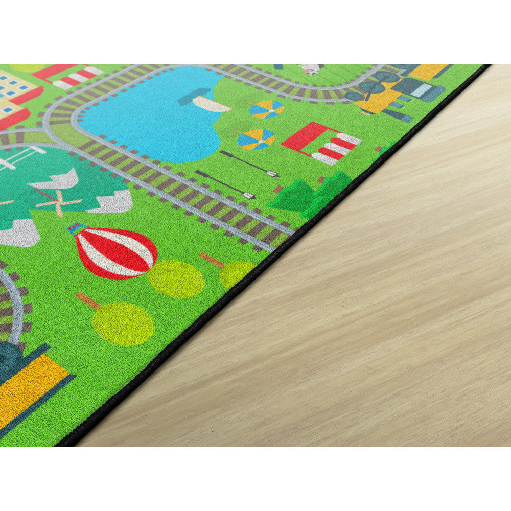 Flagship Carpets Train Ride Area Rug, 7ft6inH x 12ftW