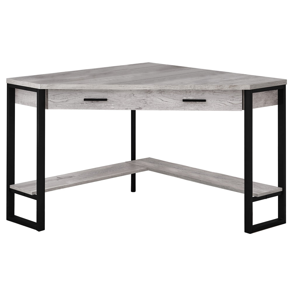 Monarch Specialties Jordan 42inW Diamond Corner Computer Desk, Gray/Black