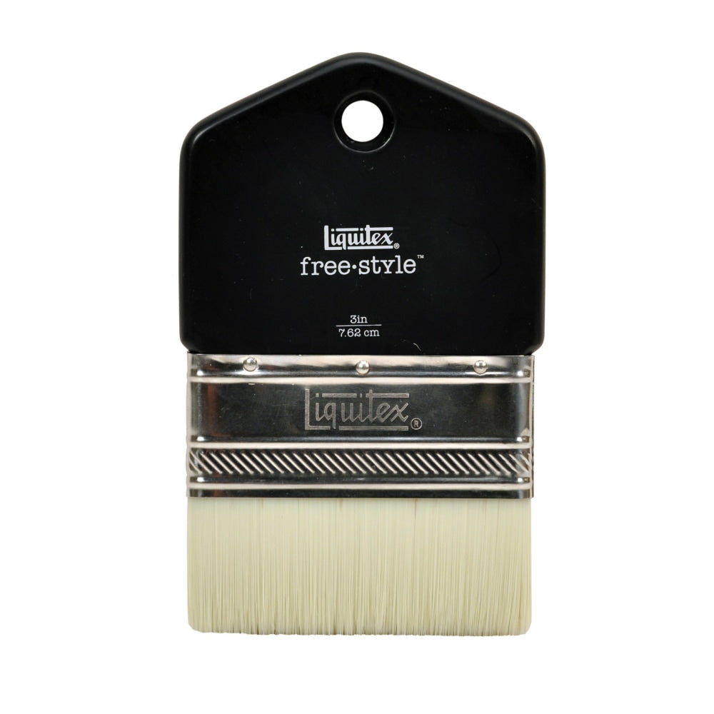 Liquitex Free-Style Large-Scale Paint Brush, 3in, Synthetic, Paddle-Cut, Black