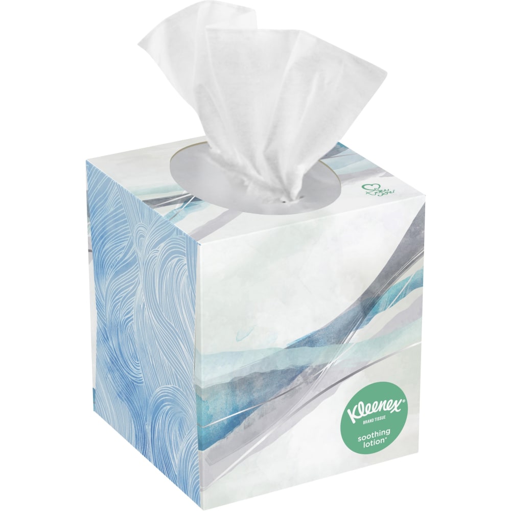 Kleenex BOUTIQUE 3-Ply Facial Tissue With Lotion, Cold Care, 75 Sheets Per Box